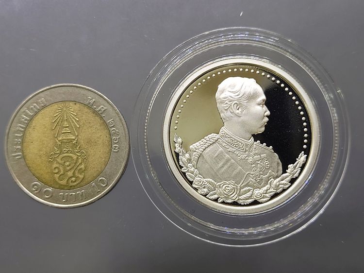 เหรียญพระรูป ร5 รุ่นมหาลาภ หลังยันต์ 12 ราศี เนื้อเงินขัดเงา บล็อกนอก ญสส พุทธาภิเษก วัดพระศรีศาสดาราม ปี2539 พร้อมกล่อง รูปที่ 6