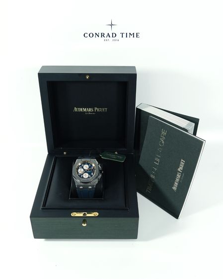 AP. Royal Oak Offshore 26470ST Blue Dial Blue rubber strap 2016 42 mm. Fullset  รูปที่ 5