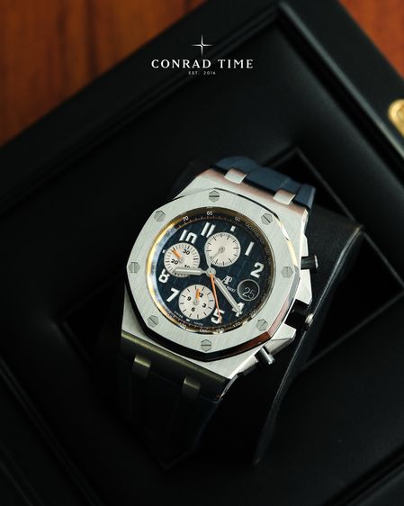 AP. Royal Oak Offshore 26470ST Blue Dial Blue rubber strap 2016 42 mm. Fullset  รูปที่ 3