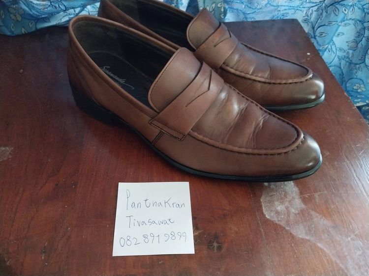 รองเท้าหนัง loafer ผู้ชาย แบรนด์ saramanda มือสอง