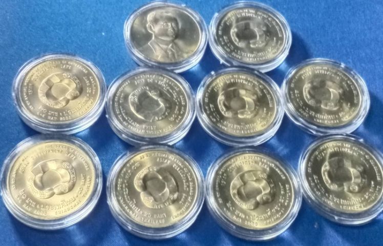 20บาท ร๙ASIAN DEVELLOPMENT MENT BANK 2000( พดด้วง)ตลับละ