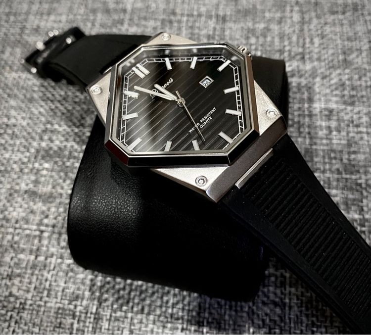 ดำ อื่นๆ Luxury Watch หน้าปัดออกแบบพิเศษ 