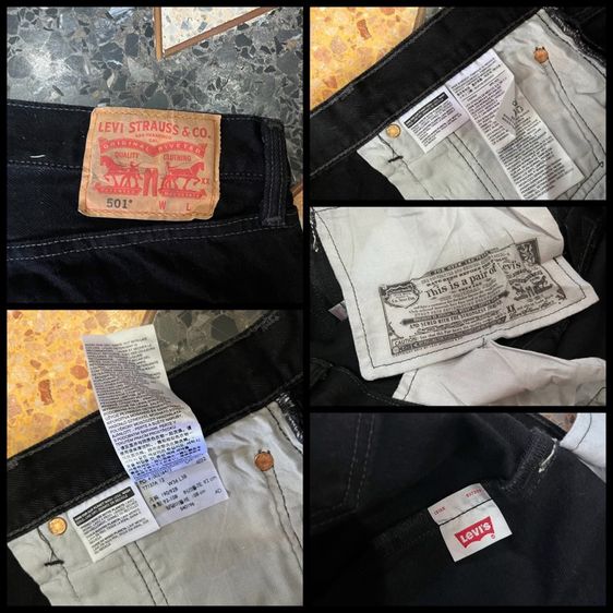 📌LEVI’S 501👖Super black  เอว35-36 รูปที่ 6
