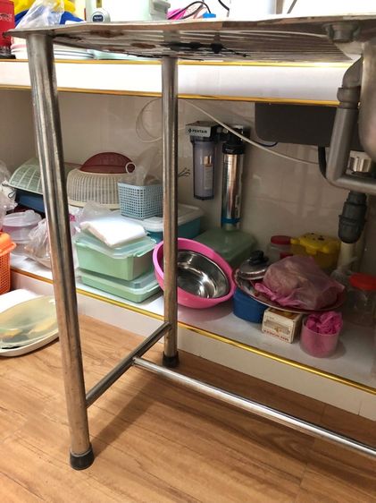 ซิงค์ล้างจานสแตนเลส ขนาดกว้าง 1 เมตร จุกยางขาครบทั้ง4ขา รูปที่ 4