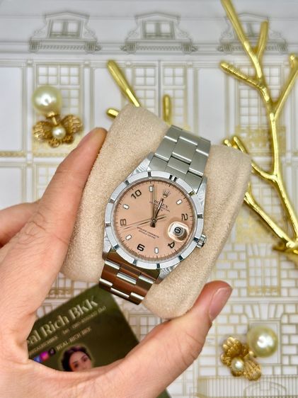 Rolex date 34mm หน้าชมพู