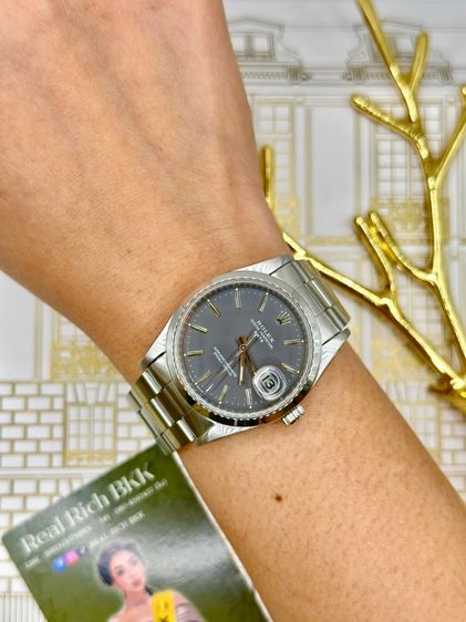 Rolex Nodate 34mm หน้าเทา รูปที่ 5
