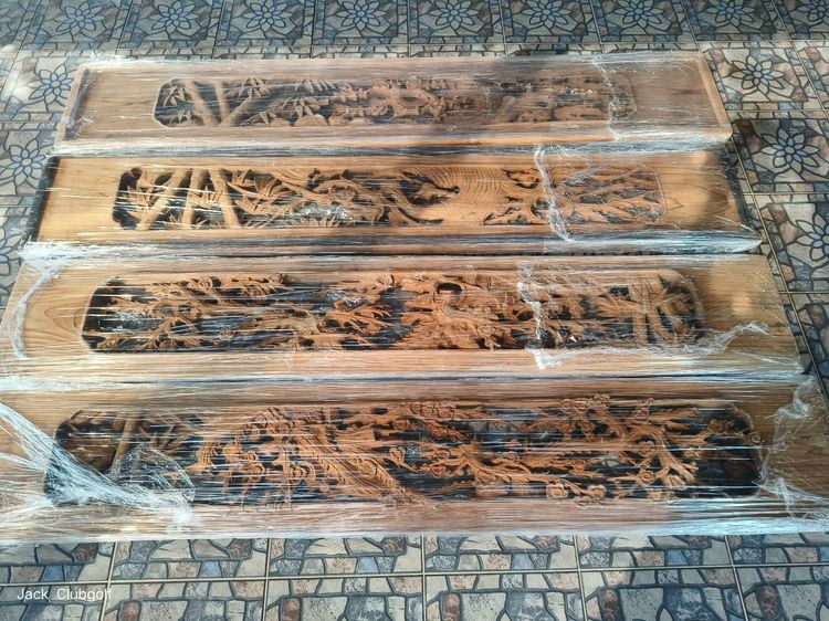 แผ่นไม้แกะสลัก    ไม้สนฮิโนกิ    ญี่ปุ่น   เนื้อไม้หอม   สภาพใหม่ญี่ปุ่น  รูปที่ 10