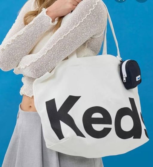 Keds กระเป๋าผ้าแคนวาส สีขาว รูปที่ 5