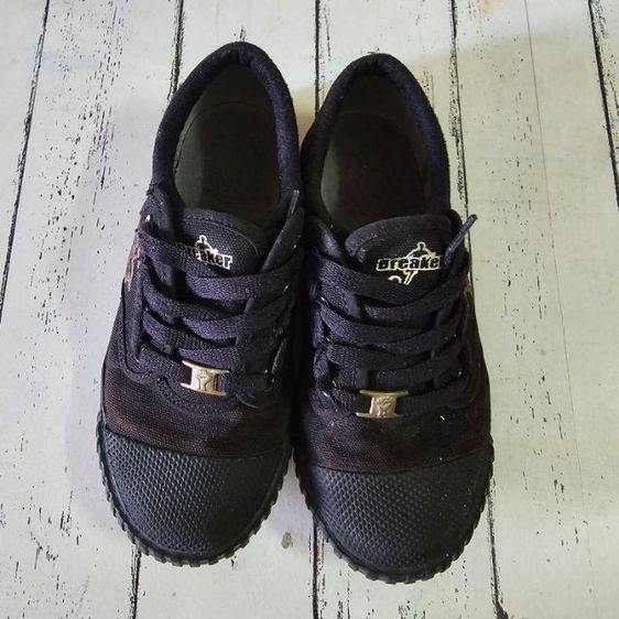 รองเท้านักเรียนผ้าใบ breaker สีดำ 32 รูปที่ 4