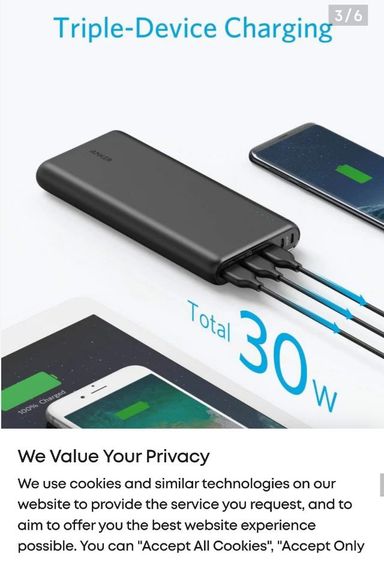 ขายPOWER BANK ANKER ความจุเยอะ 26800ma มือสองไฟยังทนดีมาก ขายเพียง 450 บาท ของใหม่ 1900 รูปที่ 2