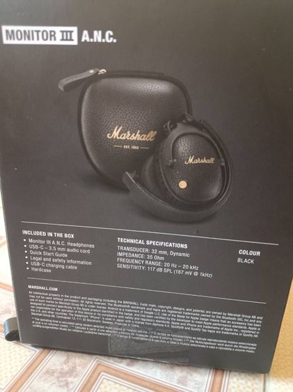 Marshall Monitor
III ANC หฟังไร้สาย
ประกันศูนย์ไทย