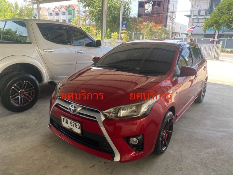 Toyota Yaris 2014 1.2 E Sedan เบนซิน ไม่ติดแก๊ส เกียร์อัตโนมัติ แดง รูปที่ 3