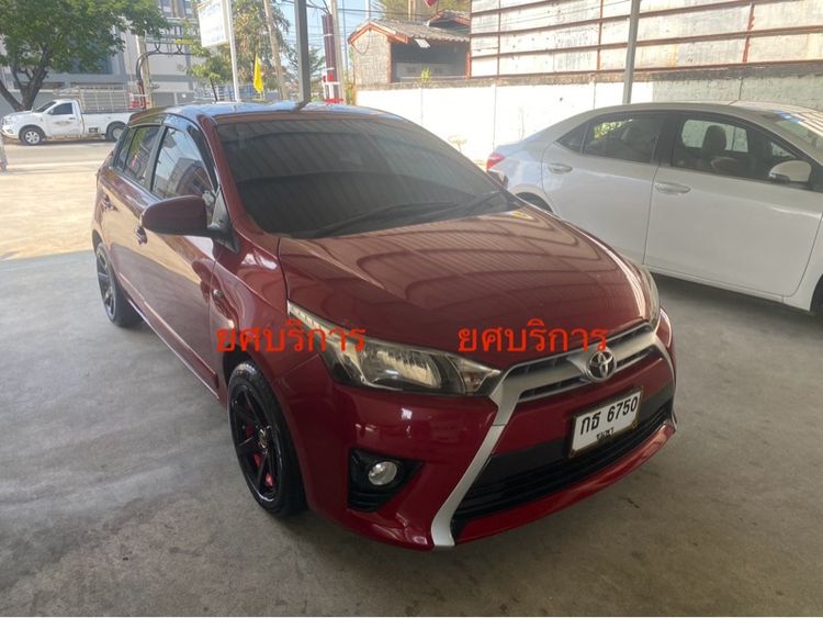 Toyota Yaris 2014 1.2 E Sedan เบนซิน ไม่ติดแก๊ส เกียร์อัตโนมัติ แดง รูปที่ 2