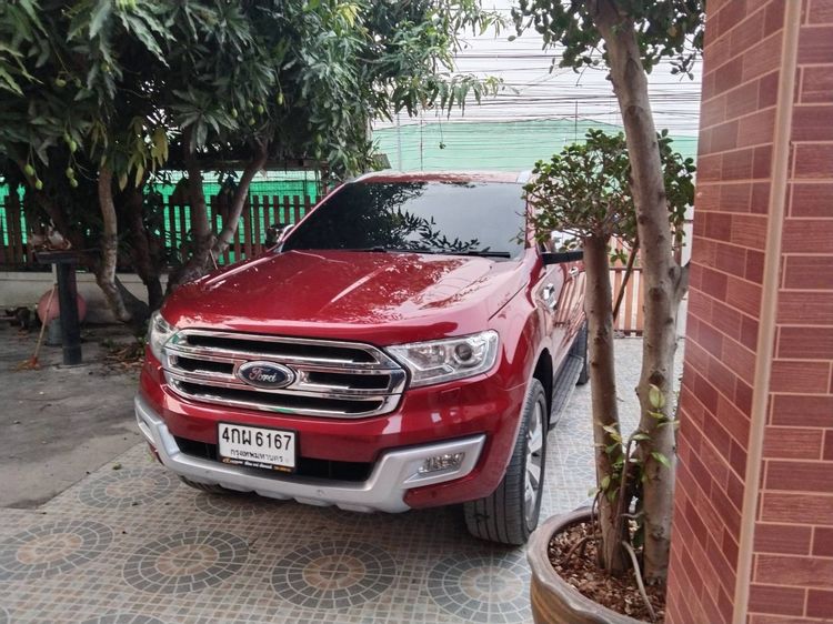 Ford Everest 2015 3.2 Titanium+ 4WD Utility-car ดีเซล ไม่ติดแก๊ส เกียร์อัตโนมัติ แดง รูปที่ 3