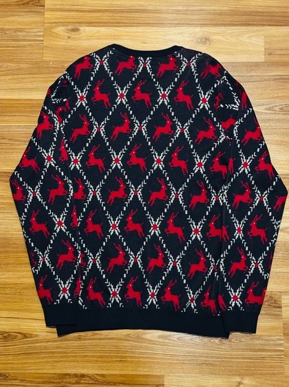 เสื้อกันหนาวแขนยาวสีดำ แบรนด์ CCOO ลายกวางเรนเดียร์ รูปที่ 2