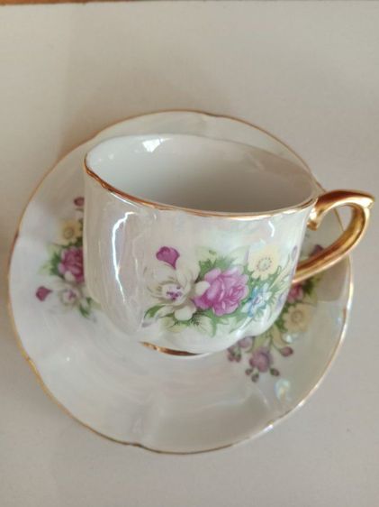 ถ้วยกาแฟชาลายดอกไม้ แบรนด์ HAYASHI สไตล์ญี่ปุ่น