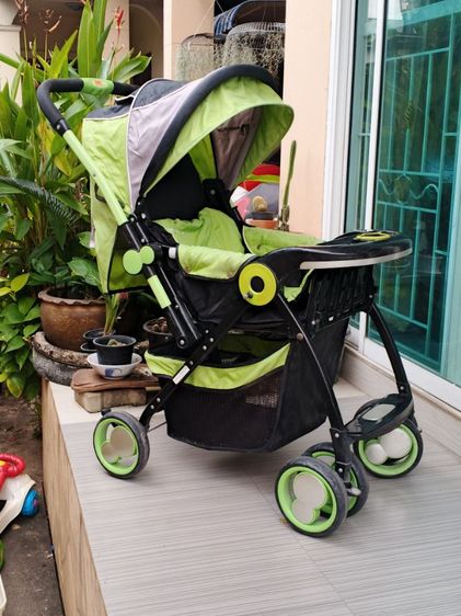 รถเข็นเด็กสีเขียวมะนาว FIN baby รูปที่ 3
