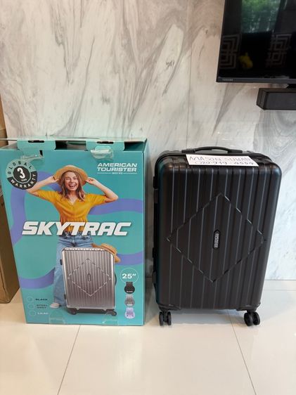 ไม่ระบุ ดำ พลาสติก เอบีเอส American Tourister กระเป๋าเดินทาง American touris 25 นิ้ว ของใหม่ ประกัน 2ปี