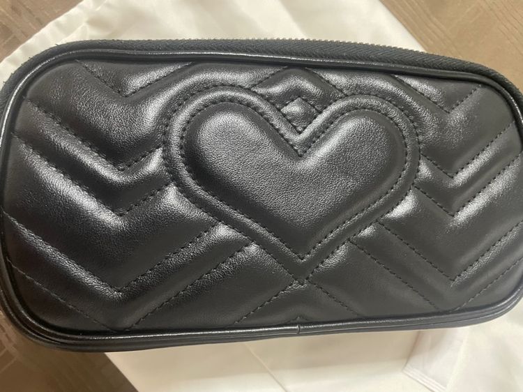 Gucci mini Leather GG marmont Triple-zip รูปที่ 3