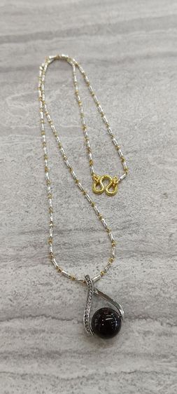 สร้อยคอ 24kงานจิวไม่ลอกไม่ดำพร้อมจี้หินโกเมนแท้ รูปที่ 15