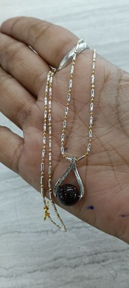 อื่นๆ สร้อยคอและจี้ สร้อยคอ 24kงานจิวไม่ลอกไม่ดำพร้อมจี้หินโกเมนแท้