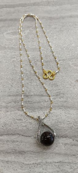 สร้อยคอ 24kงานจิวไม่ลอกไม่ดำพร้อมจี้หินโกเมนแท้ รูปที่ 16