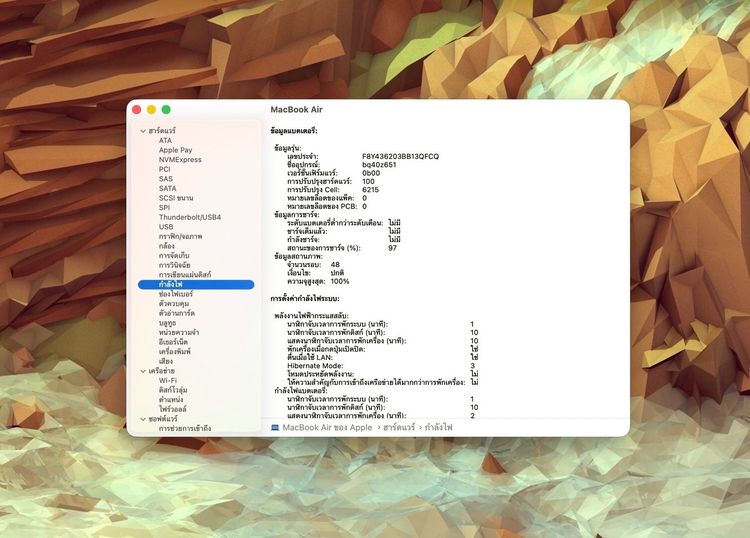 MacBook Air 13.6-inch M3 2024 Ram8GB SSD256GB Starlight apple care 8 February 2026 รูปที่ 13