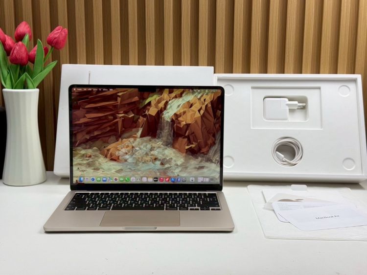 แมค โอเอส 8 กิกะไบต์ อื่นๆ ใช่ MacBook Air 13.6-inch M3 2024 Ram8GB SSD256GB Starlight apple care 8 February 2026