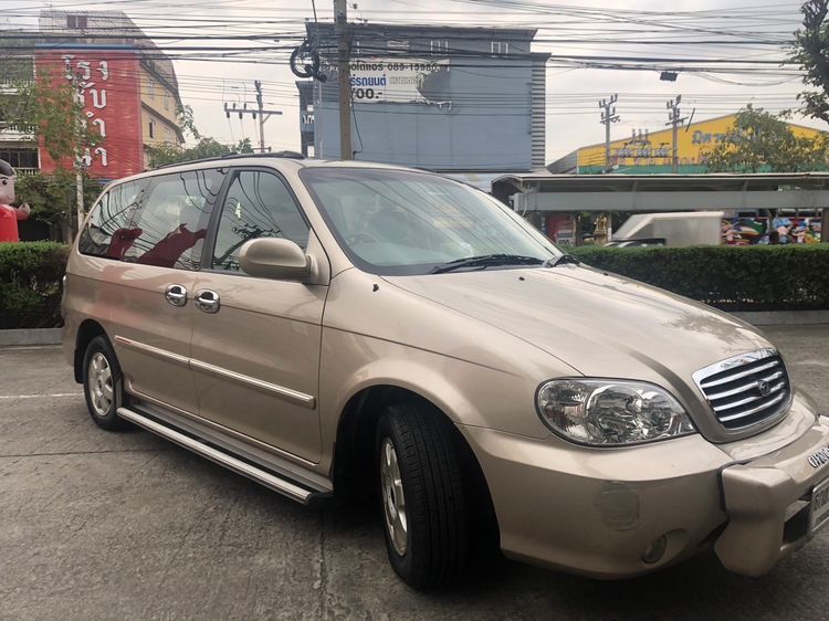 Kia Carnival 2003 2.4 GS Van เบนซิน ไม่ติดแก๊ส เกียร์อัตโนมัติ บรอนซ์ทอง รูปที่ 4
