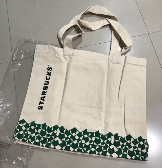 Starbucks ของแท้ กระเป๋าผ้า ของใหม่ ยังไม่เคยใช้ รูปที่ 15