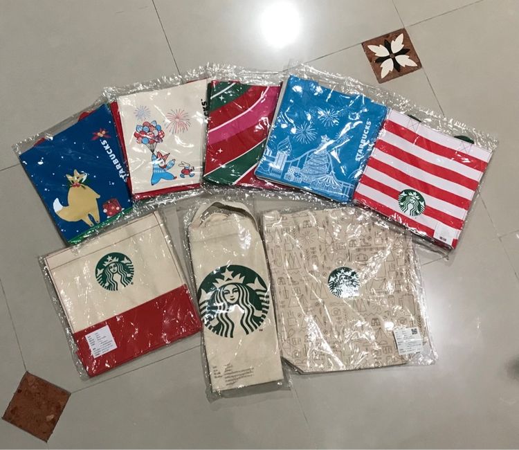 Starbucks ของแท้ กระเป๋าผ้า ของใหม่ ยังไม่เคยใช้ รูปที่ 18