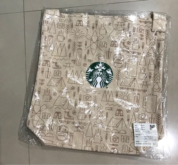 Starbucks ของแท้ กระเป๋าผ้า ของใหม่ ยังไม่เคยใช้ รูปที่ 16