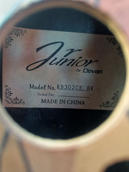 กีตาร์โปร่งไฟฟ้า  Clevan Junior  RB302CE Bk รูปที่ 5