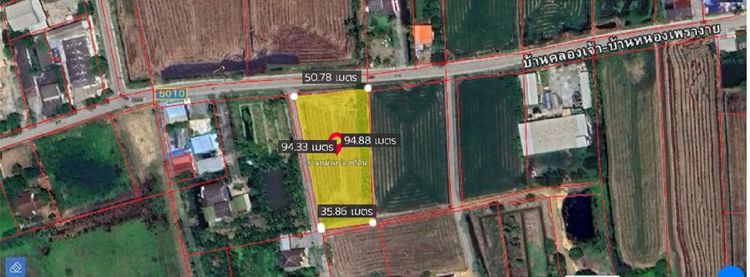 ที่ดิน 2-2-46 ไร่ ติดถนนใหญ่ อบต หนองเพรางาย ไทรน้อย นนทบุรี ถนนกว้าง 10 เมตร เหมาะสร้างโกดังสินค้า โรงงาน อู่รถยนต์ ศูนย์กระจายสินค้า รูปที่ 4