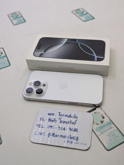 ขาย เทิร์น iPhone 16 Pro 128 White ศูนย์ไทย ขายตามสภาพ อุปกรณ์ครบยกกล่อง สุขภาพแบต 92 เพียง 16,990 บาท ครับ  รูปที่ 2