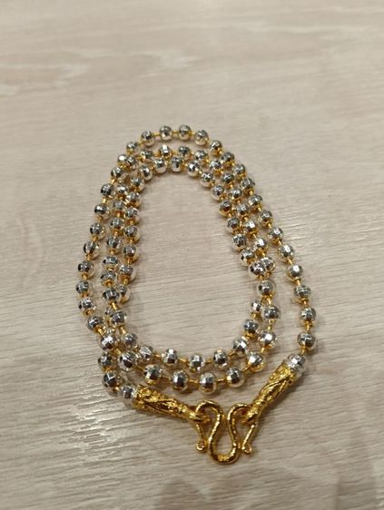 สร้อยคอทองคำขาว 24kงานจิวไม่ลอกไม่ดำ รูปที่ 14