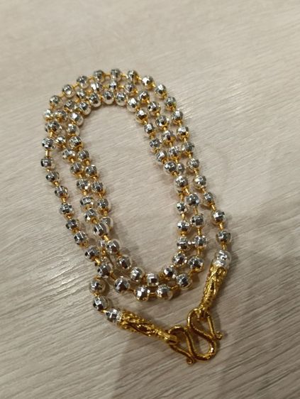 สร้อยคอทองคำขาว 24kงานจิวไม่ลอกไม่ดำ รูปที่ 10