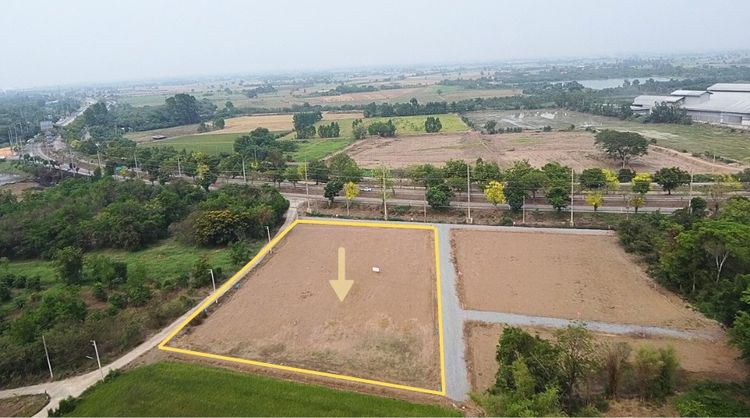 ขายที่ดิน3-3-2หน้าติดถนน340ซ้ายติดถนนคอนกรีตขวาติดถนนหินคลุก ใกล้บึงฉวาก รูปที่ 3