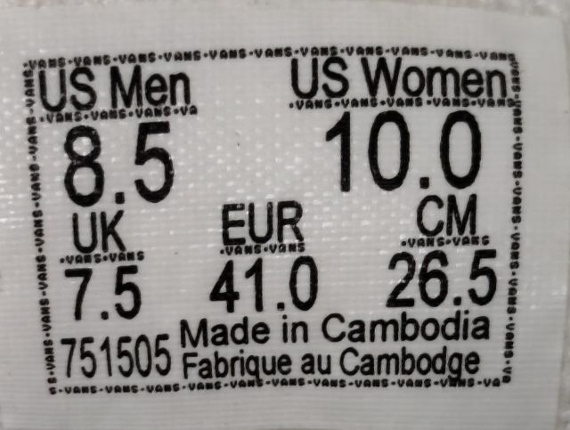 VANS Authentic True White 41.0,44.5 แท้ มือสอง รูปที่ 11