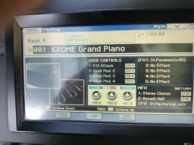 korg krome สภาพสวย ใช้งานได้ปกติ เสียงดี แซ้ม อ.ตาร์ ขาย 1550บาท 0851756700 พล ครับ รูปที่ 6