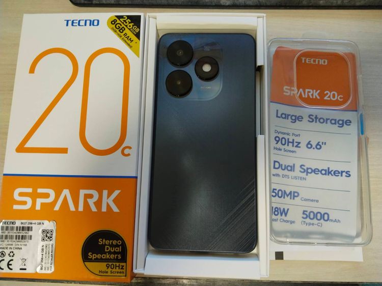 ขายมือถือ Tecno Spark 20C พร้อมกล่องไม่ค่อยได้ใช้  รูปที่ 2