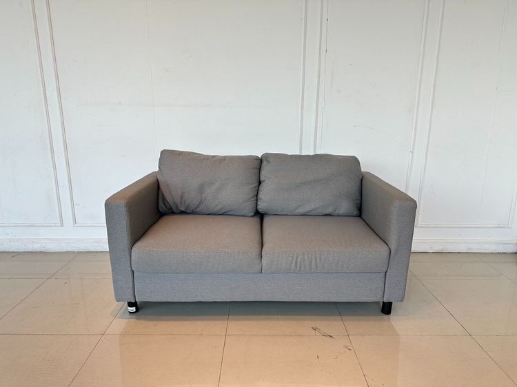 โซฟา 2 ที่นั่ง เบาะผ้าสีเทา