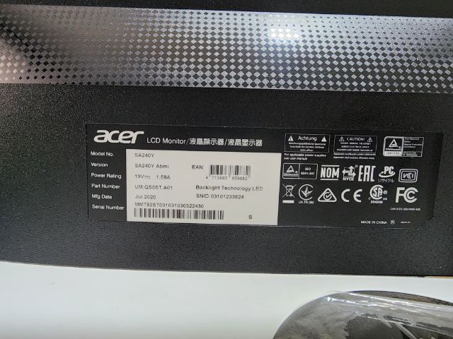 ขาย จอ acer SA240Y IPS FHD 23.8นิ้ว รูปที่ 3