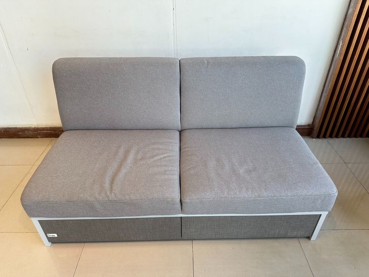 โซฟา 2 ที่นั่ง มี 2 ลิ้นชัก เบาะผ้าสีเทา โครงไม้ MDF สีเทาอ่อน รูปที่ 8