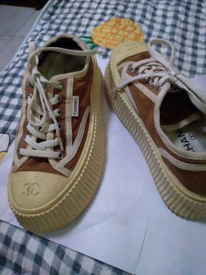 รองเท้าCHANELแท้ไม่มีกล่องส่งต่อไชค์37เก่าเก็บราคา990พร้อมส่งเก็บปลายทางเพิ่ม50บาท รูปที่ 2