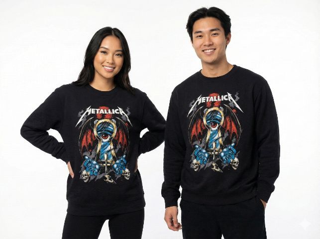 ดำ แขนยาว สเวตเชิ้ต อื่นๆ 🔥 Metallica Crewneck Sweatshirt XL  THB 285 incl. delivery 🔥