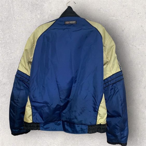 เสื้อแจ็คเก็ตขี่มอเตอร์ไซค์ "Greedy"  (Vintage Sunfaded Greedy Racing Riders Jacket ) สภาพดี  บ่ากับแขนรองรับกันกระแทกได้ดี  รูปที่ 2
