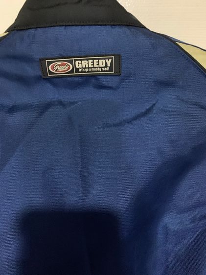 เสื้อแจ็คเก็ตขี่มอเตอร์ไซค์ "Greedy"  (Vintage Sunfaded Greedy Racing Riders Jacket ) สภาพดี  บ่ากับแขนรองรับกันกระแทกได้ดี  รูปที่ 11