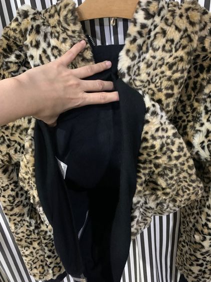  เสื้อกันหนาว กันลม ลายเสือขนนิ่มฟู บุซับใน มีซับใน หนาอุ่น ใส่กันลม  รูปที่ 9