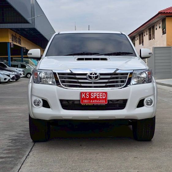 Toyota Hilux Vigo Champ 2015 Double Cab 2.5 E VNT Prerunner TRD Sportivo Pickup ดีเซล ไม่ติดแก๊ส เกียร์อัตโนมัติ ขาว รูปที่ 3
